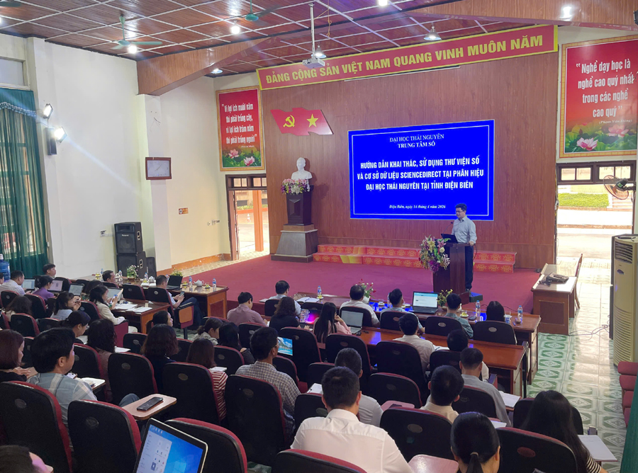 Tập huấn khai thác thư viện số và cơ sở dữ liệu ScienceDirect tại Phân hiệu Đại học Thái Nguyên tại tỉnh Điện Biên